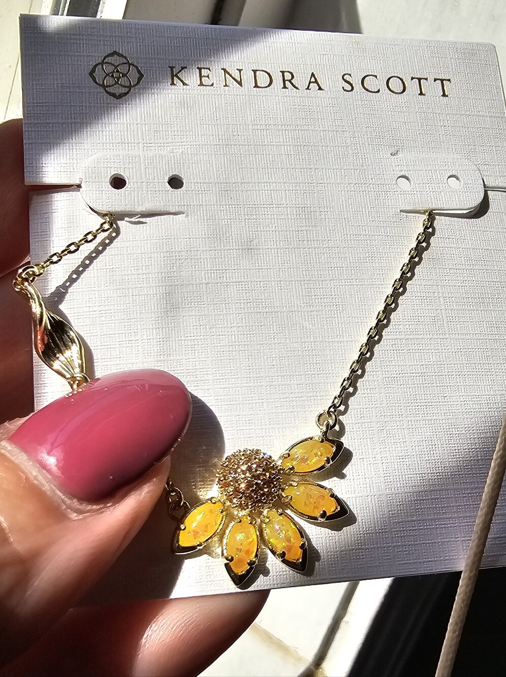 Kendra Scott Yellow Sunflower Pendant Necklace - Gold